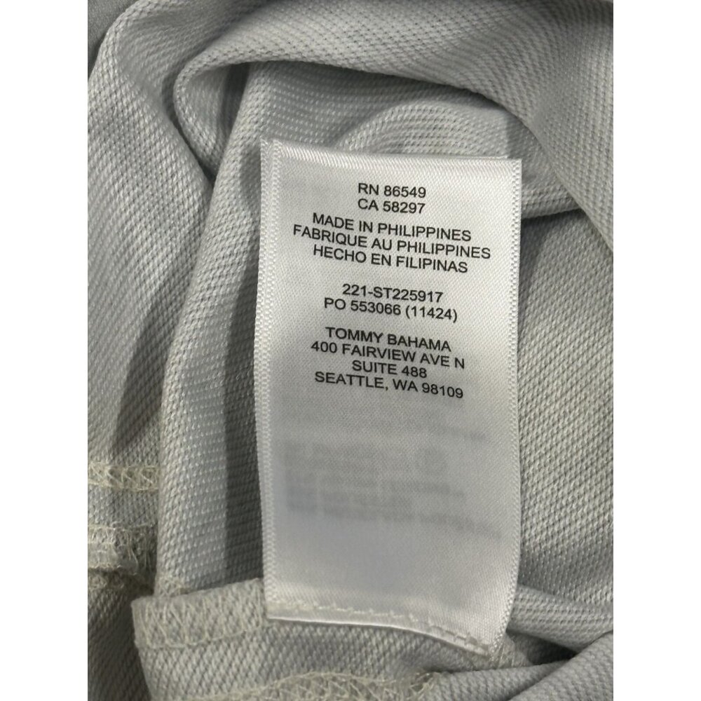 Tommy Bahama Men's XXL Turbulence Grey Coasta Vera V-Neck IslandZone T-Shirt - Picture 5 of 6